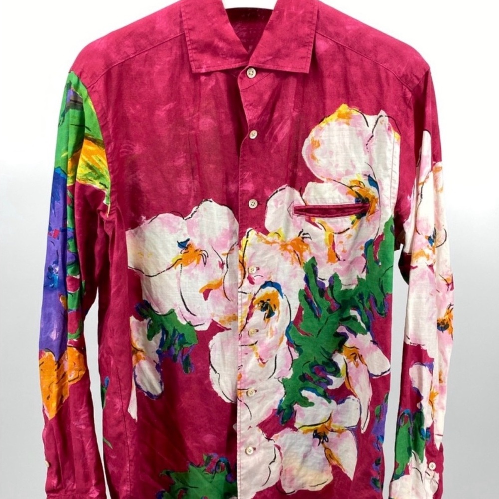 45rpm Linen Floral Discharge Print